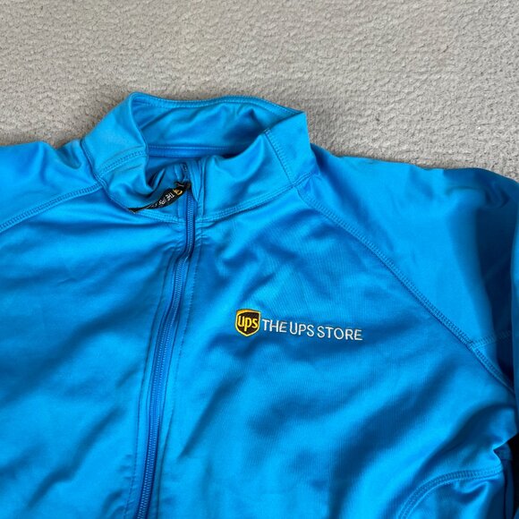 UPS Employee Jacket Womens XL Blue Full Zip Uniform Long Sleeve Logo Pockets - Picture 3 of 7